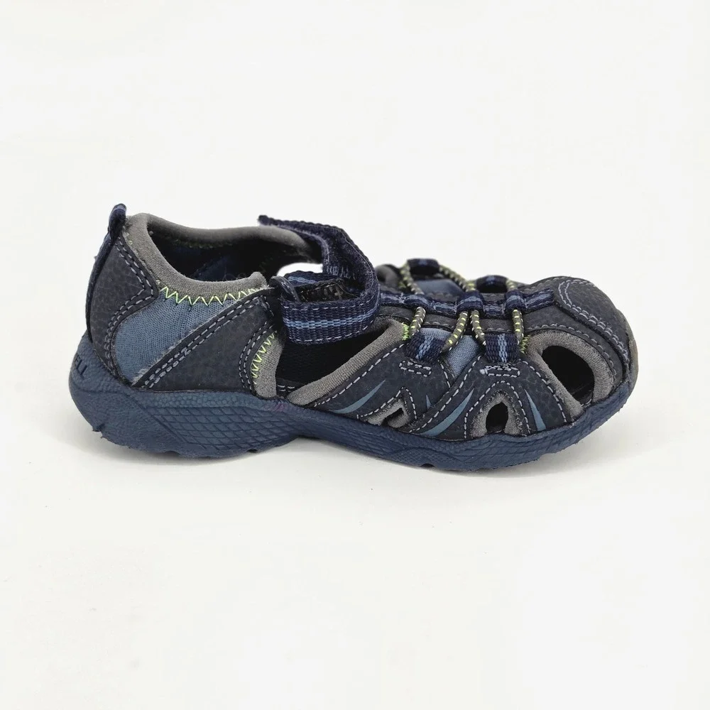 Merrell Hydro Hkr Sandal Boys Size 8M Navy Blue Hiking Water Shoes Naturecore